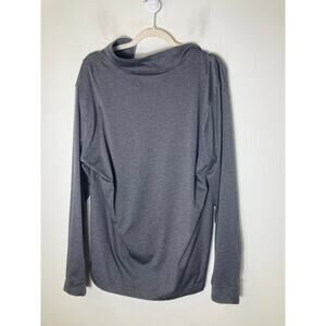 Vansport Navy Charcoal Gray Long Sleeve Performance Style Shirt Sz L